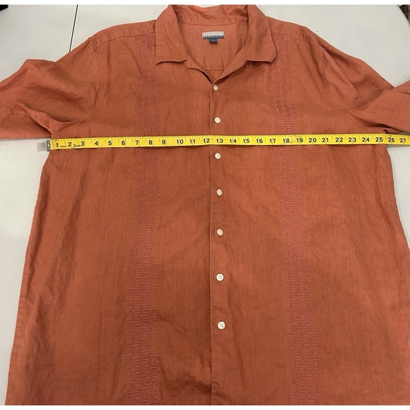 Breakwater Men's 100% Linen Button Down Shirt Size XL Beach Coastal Resort Boat - Picture 8 of 10